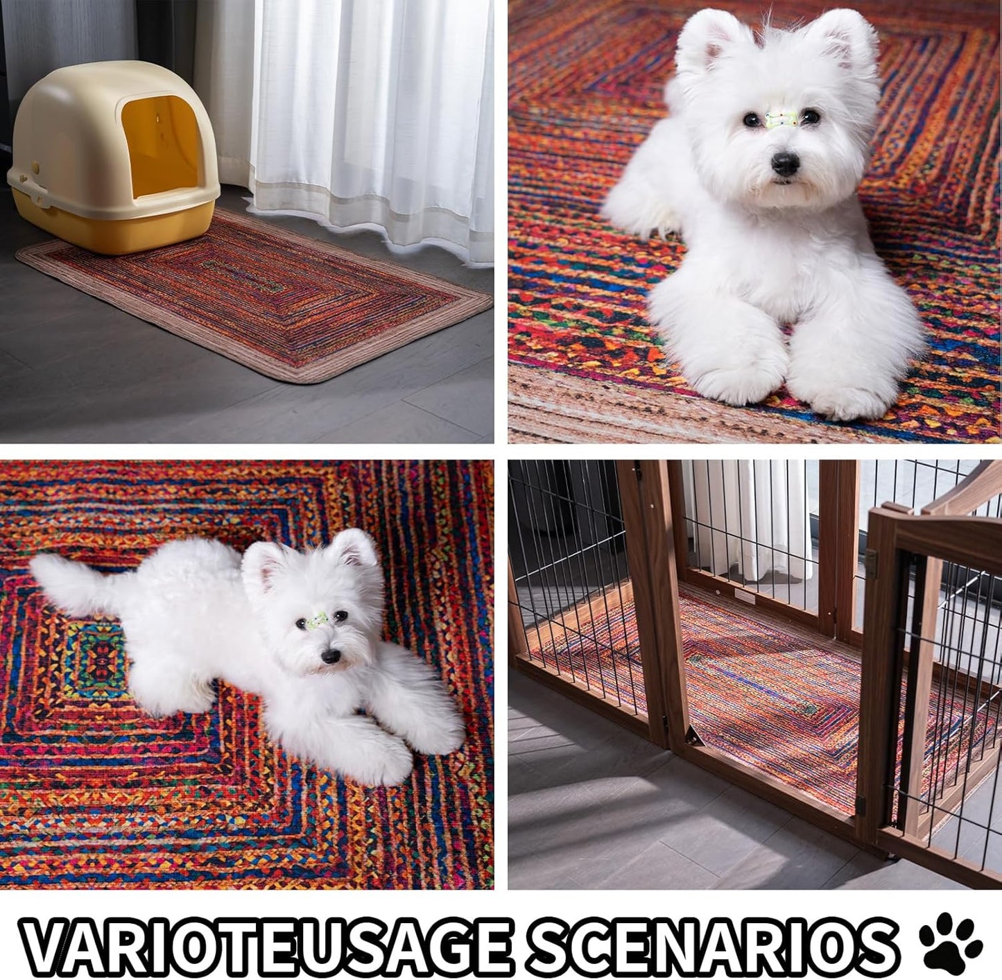 Washable Pee Pads for Dogs, Reusable Puppy Potty Training Pads, Ultra-Absorbent Thick Waterproof Leak-Proof Non-Slip Pads & Mat for Crate, Playpen, Floor, Whelping & Housebreaking , 2 Pack 18"x24"