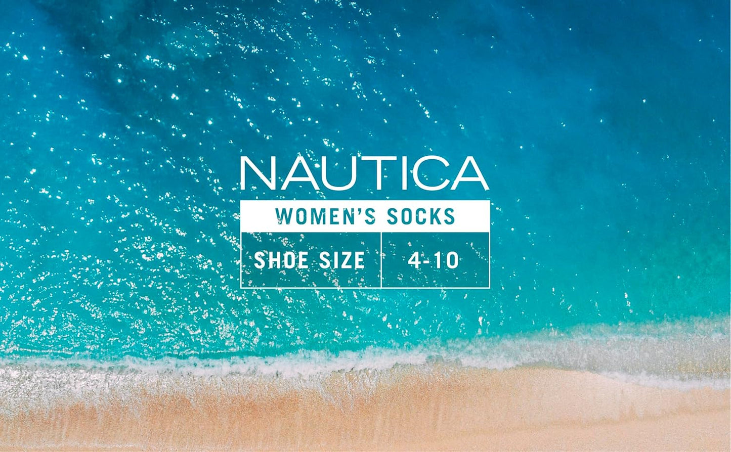 Nautica Womens Quarter Socks - 6 Pack Cushioned Moisture Wicking Athletic Quarter Socks for Women