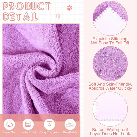 5 Pcs Waterproof Guinea Pig Blankets Washable Small Animal Pee Pad Pet Blanket Sleep Bedding Mats Absorbent Guinea Pig Cage Liner Reusable Pet Sleep Pad(Colorful,18" X 24",Classic)