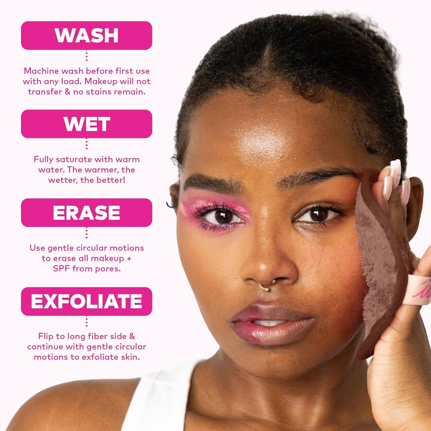 7-Day Set, Erase All Makeup with Just Water, Including Waterproof Mascara, Eyeliner, Foundation, Lipstick, Sunscreen, and More! 7ct