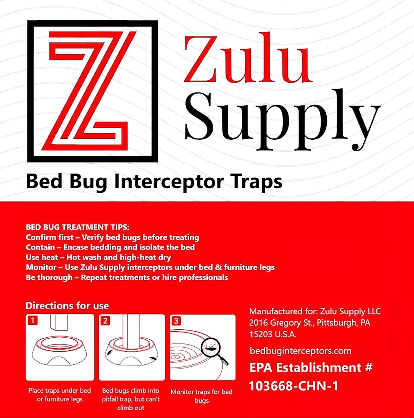 Bed Bug Interceptor Traps – White 12-Pack Passive Monitor & Detection Trap – Universal Fit for Bed & Furniture Legs – Reusable Non-Climbable Wall Pest Control Protection (White 12-Pack)