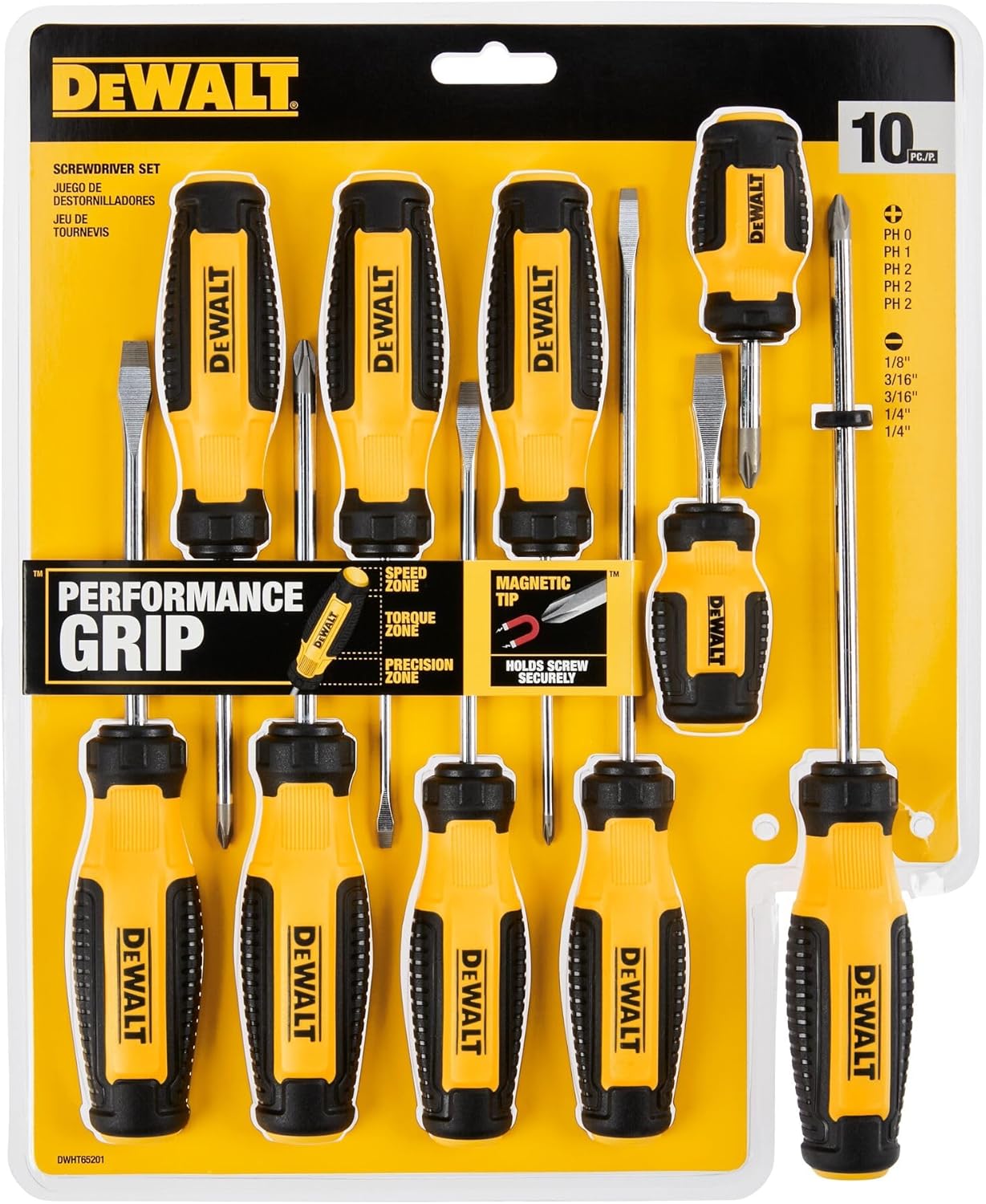 DEWALT Fixed Bar Screwdriver Set (10 pc.) (DWHT65201)