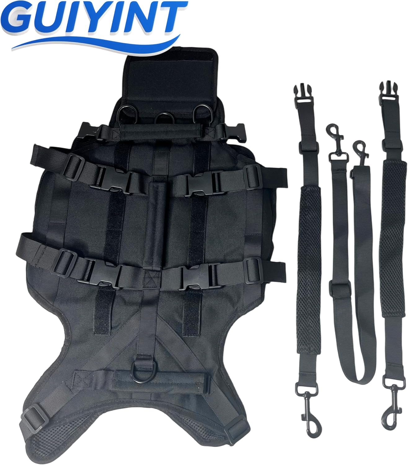 Full Body Dog Lift Harness for Large Dogs - Mobility Assistance Vest with Handles for Senior, Disabled, Recovering Pets, Dog Hip Support Brace& Walking Aid(Black, Large)