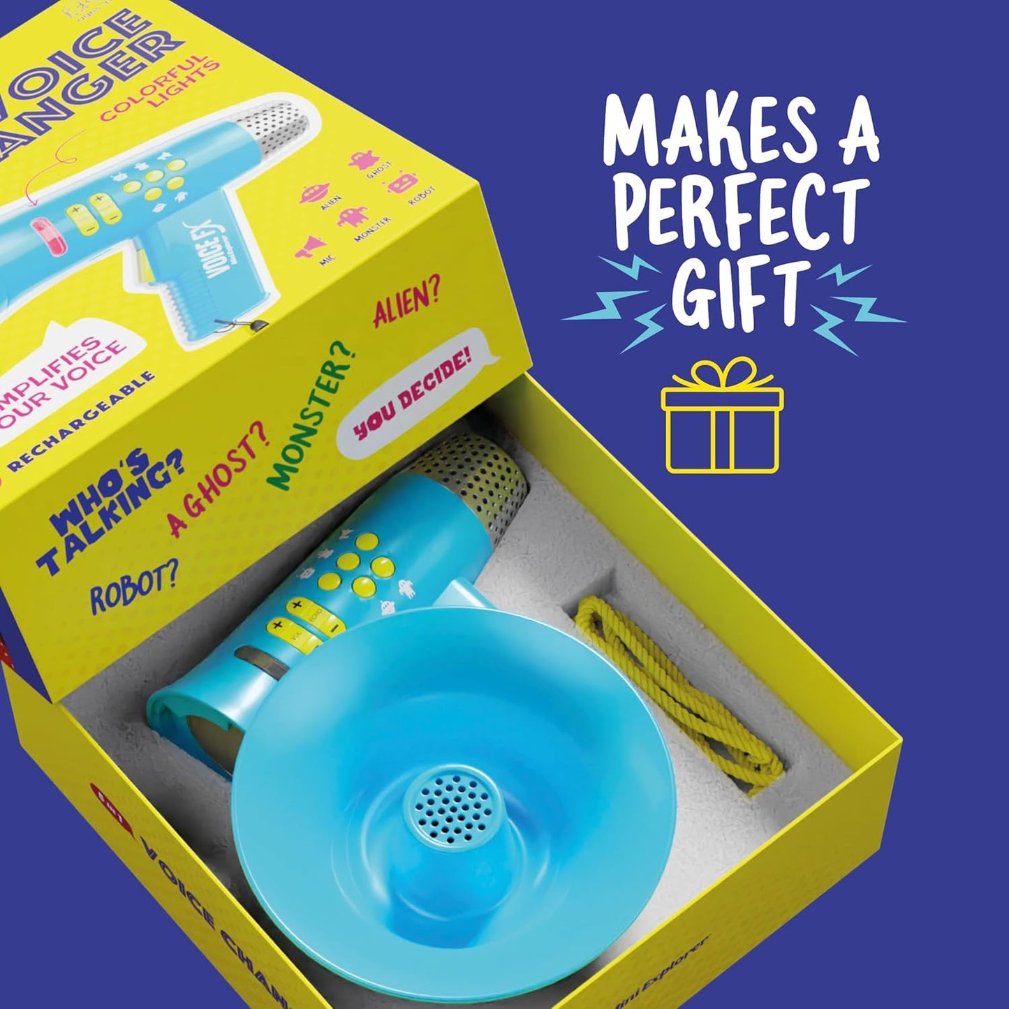 Mini Explorer Voice Changer for Kids - Easter Gifts for Kids - Voice Changing Device for Boys & Girls Ages 3-8+ Olds Birthday Gifts for 3, 4, 5, 7, 8 Year Old Boy - Toys Gift Ideas for Kid, Toddler