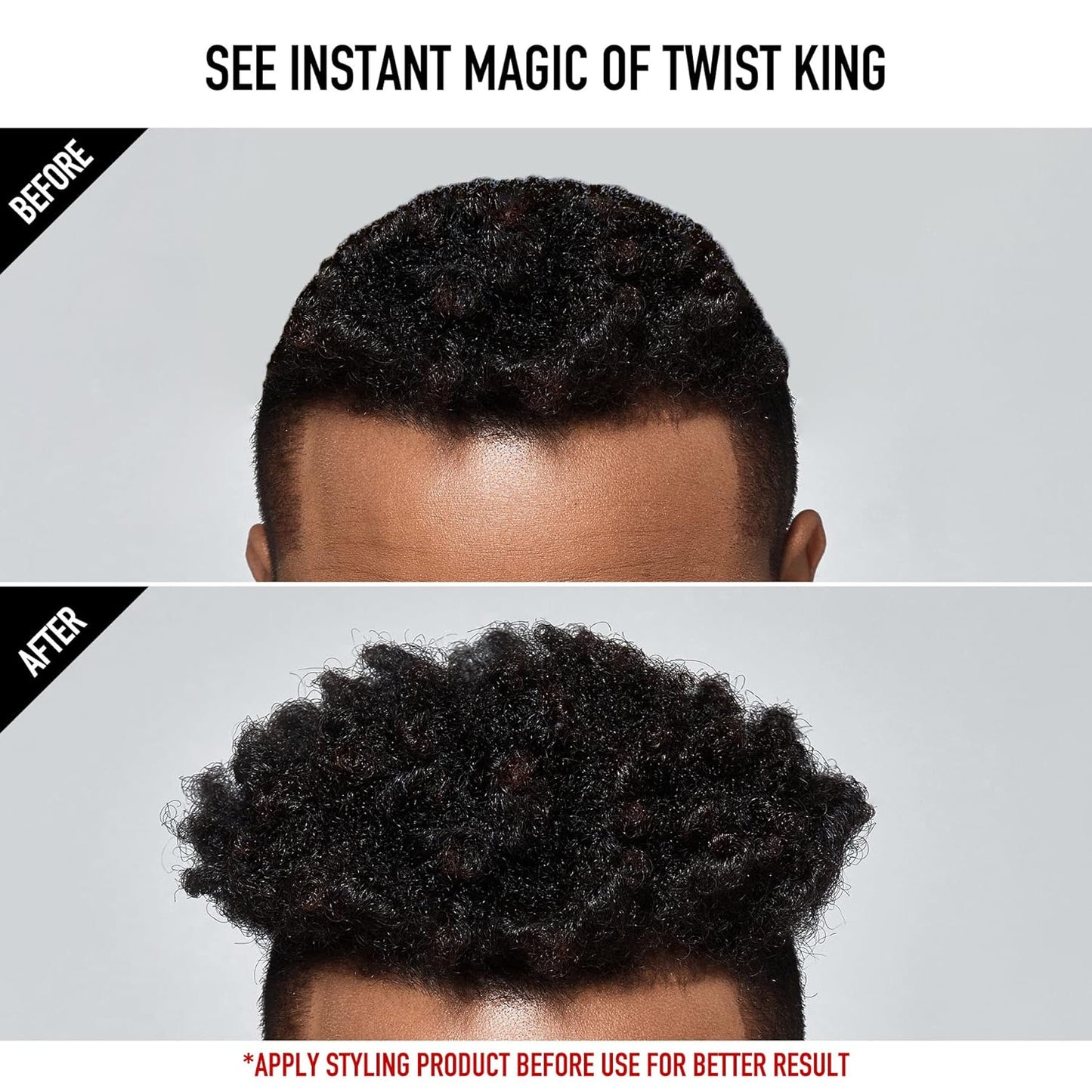 Red by Kiss Bowwow Twist King Premium Luxury Twist Styler Comb Brush, Durable Washable Alternative for Sponge for Barbers and Daily Use, Ideal for Afro, Curly, Coiled, 4C Hair