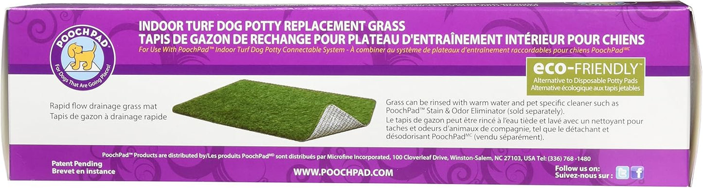 PoochPad Artificial Turf for Dogs (16” x 24”) – Made in USA, Fake Grass Patch for Dogs Potty Urine, Rapid Flow Drainage Artificial Grass Replacement Turf, Indoor or Outdoor Use