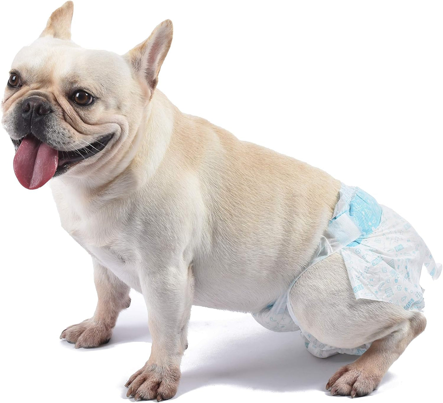 Wags & Wiggles Female Dog Diapers - Small Disposable Doggie Diapers for Dogs in Heat, Incontinence, Travel, or House Training, 15"-19" Waist, 12 Count