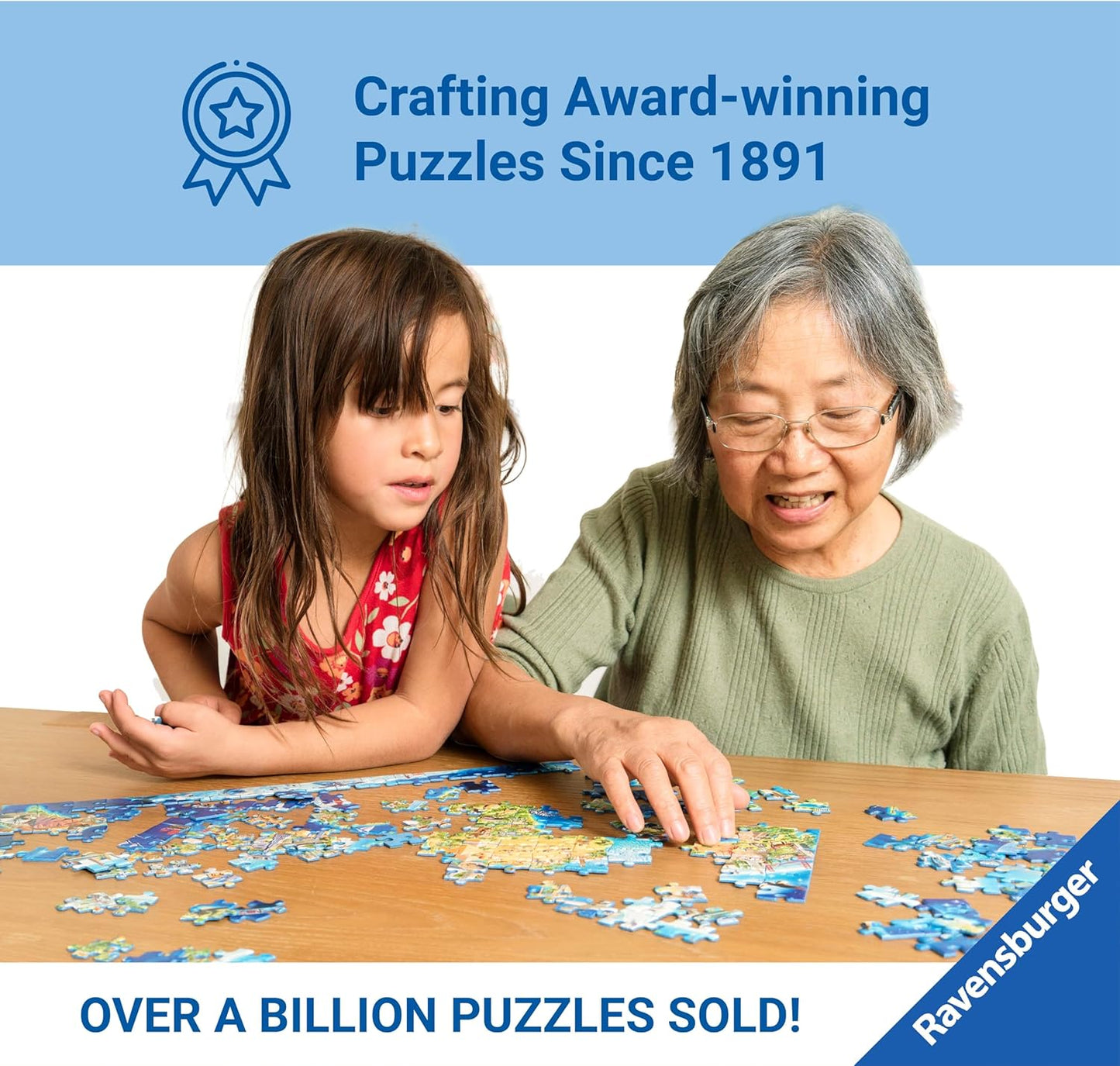 Ravensburger - Disney Color Palette - 100 Piece Jigsaw Puzzle - Exciting, Colorful Grid of Disney and Pixar Favorites - Mickey & More - Premium Quality - Ideal Gift - Screen-Free Fun - Children Age 6+