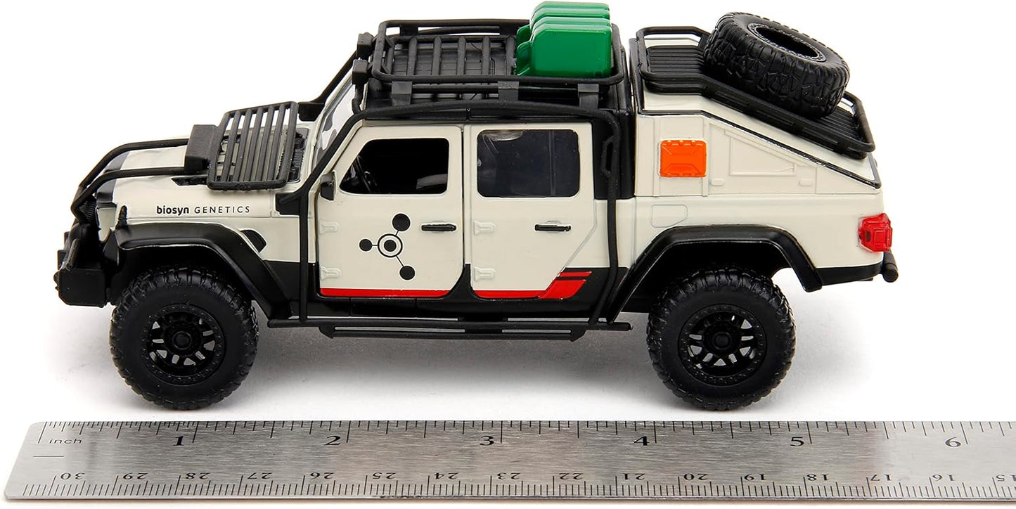 Jada Jurassic World Dominion 1:32 Jeep Gladiator Die-Cast Car, Toys for Kids and Adults