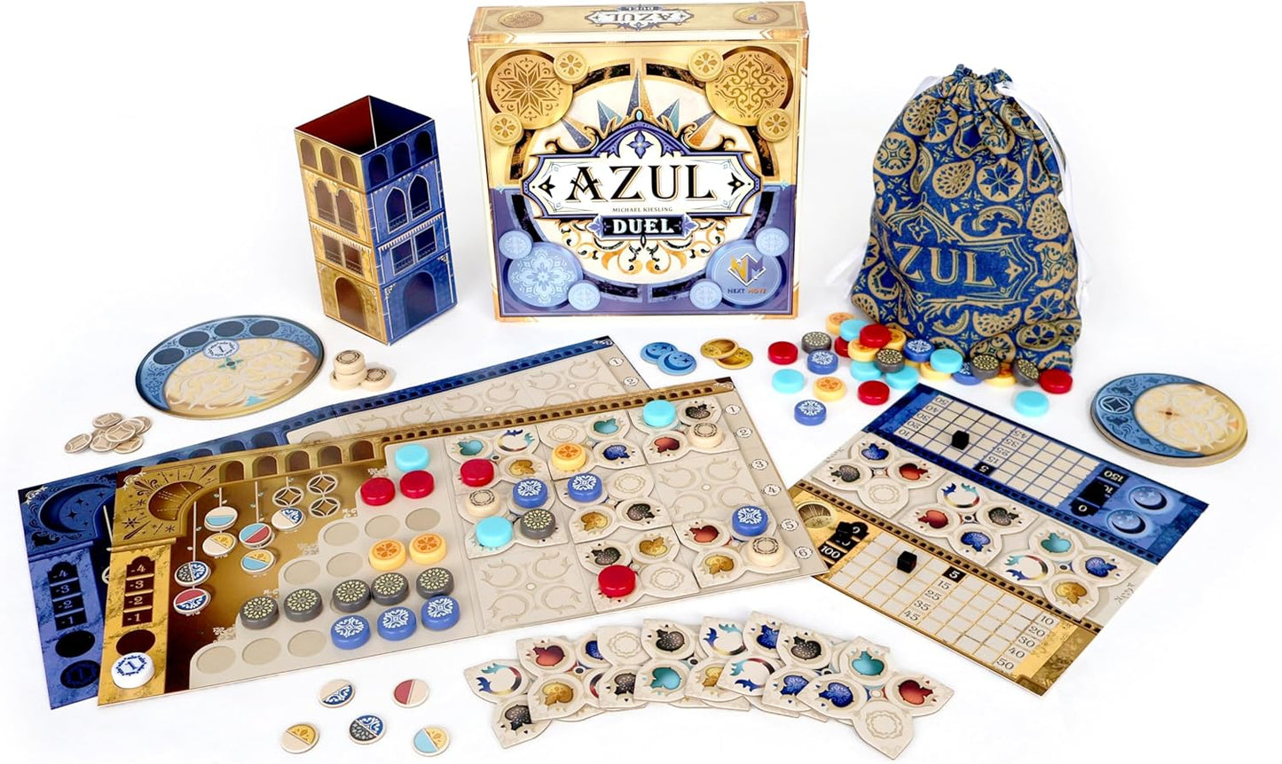 Asmodee Azul Duel Board Game - Competitive Head-to-Head Tile-Placement Strategy Game, Stunning Mosaic Art and Quick Gameplay for Kids & Adults, Ages 8+, 2 Players, 30-45 Minute Playtime