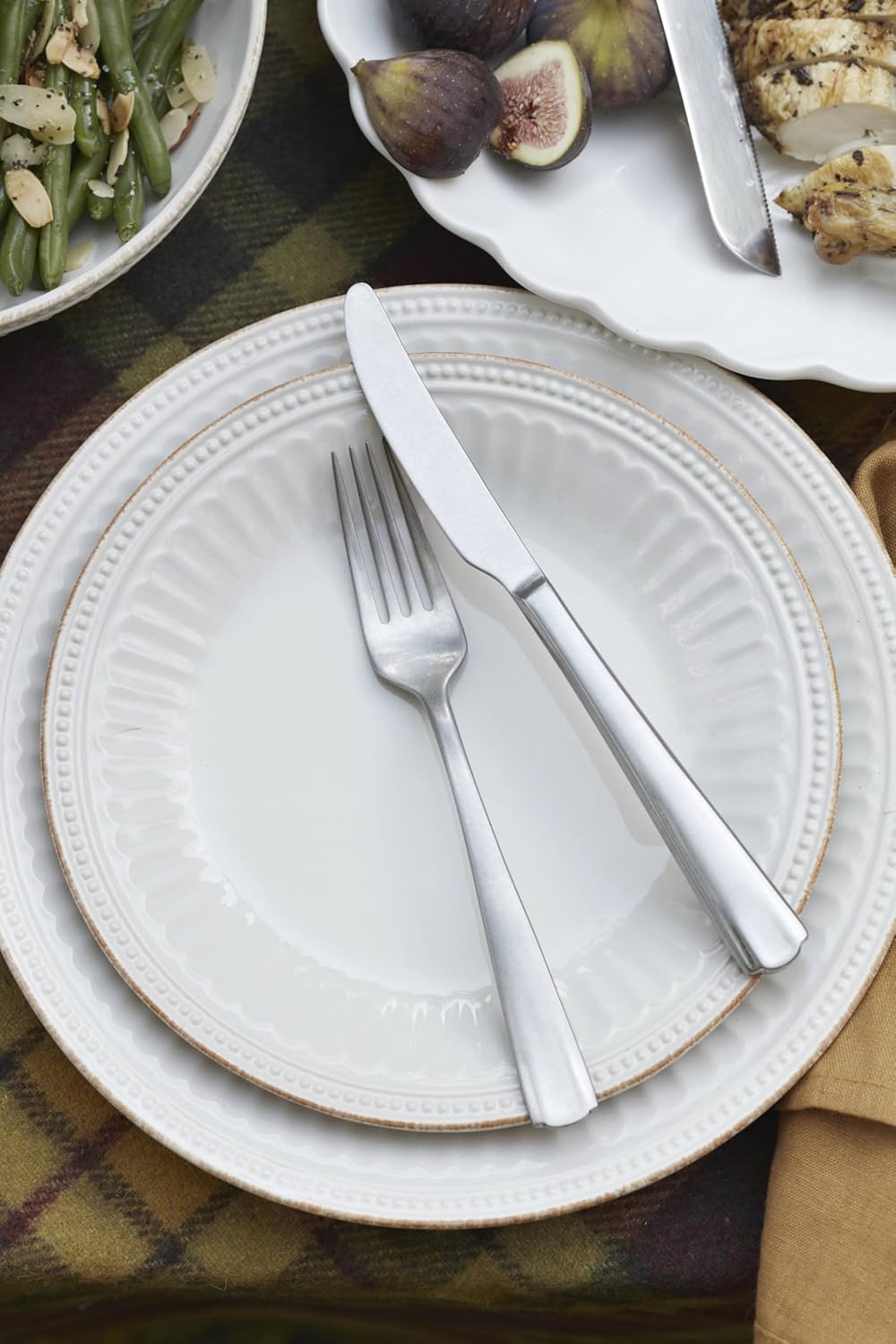 Lenox 897388 French Perle Groove 12-Piece Dinnerware Set, Service For 4