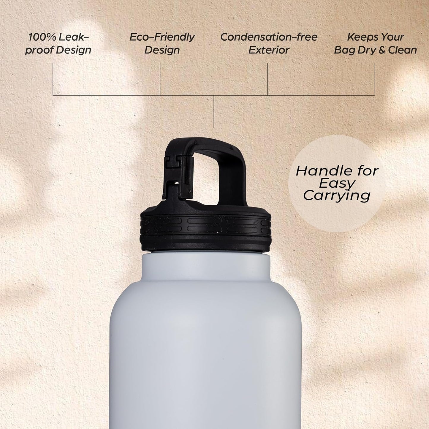 Insulated 32oz Stainless Steel Dog Water Bottle with Food & Water Bowls, Leak-Proof Pet Travel Dispenser for Dogs, Portable for Hiking, Walking, Outdoor
