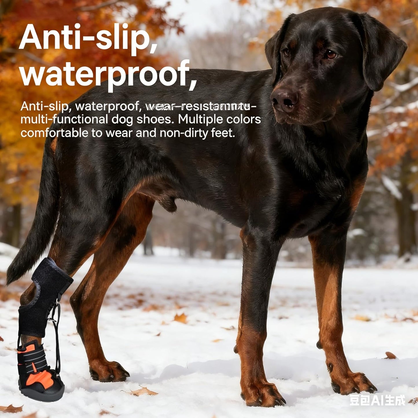 Dog Booties for Winter and Paw Protectors, Dog Brace for Acl Tear, Lift Toes for Foot Issues and Arthritis, Pet Corrector for Dogs (XL)