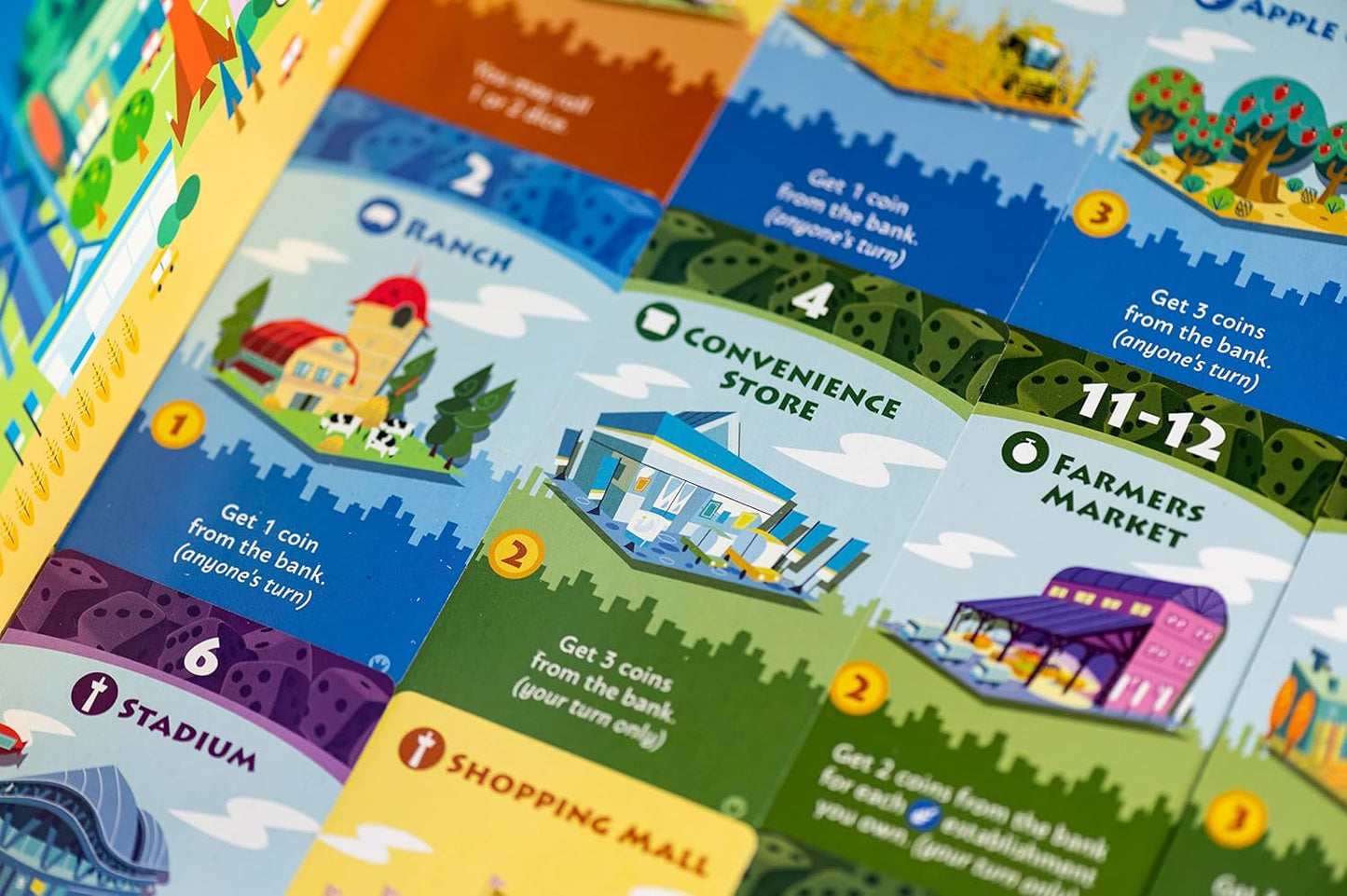 Machi Koro Board Game The Ultimate City-Building Game! Fast-Paced Dice Rolling Strategy Game for Kids and Adults, Ages 8+, 2-4 Players, 30 Minute Playtime, Made by Pandasaurus Games