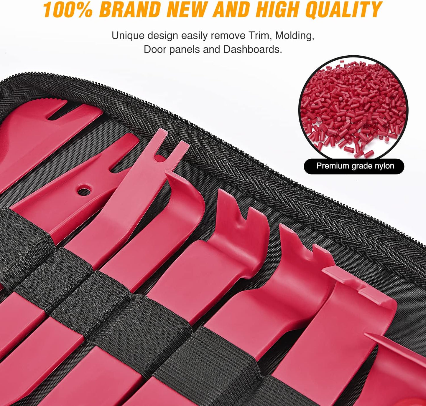GOOACC 238Pcs Trim Removal Tool, Auto Push Pin Bumper Retainer Clip Set Fastener Terminal Remover Tool Adhesive Cable Clips Pry Kit Car Panel Radio Removal Auto Clip Pliers