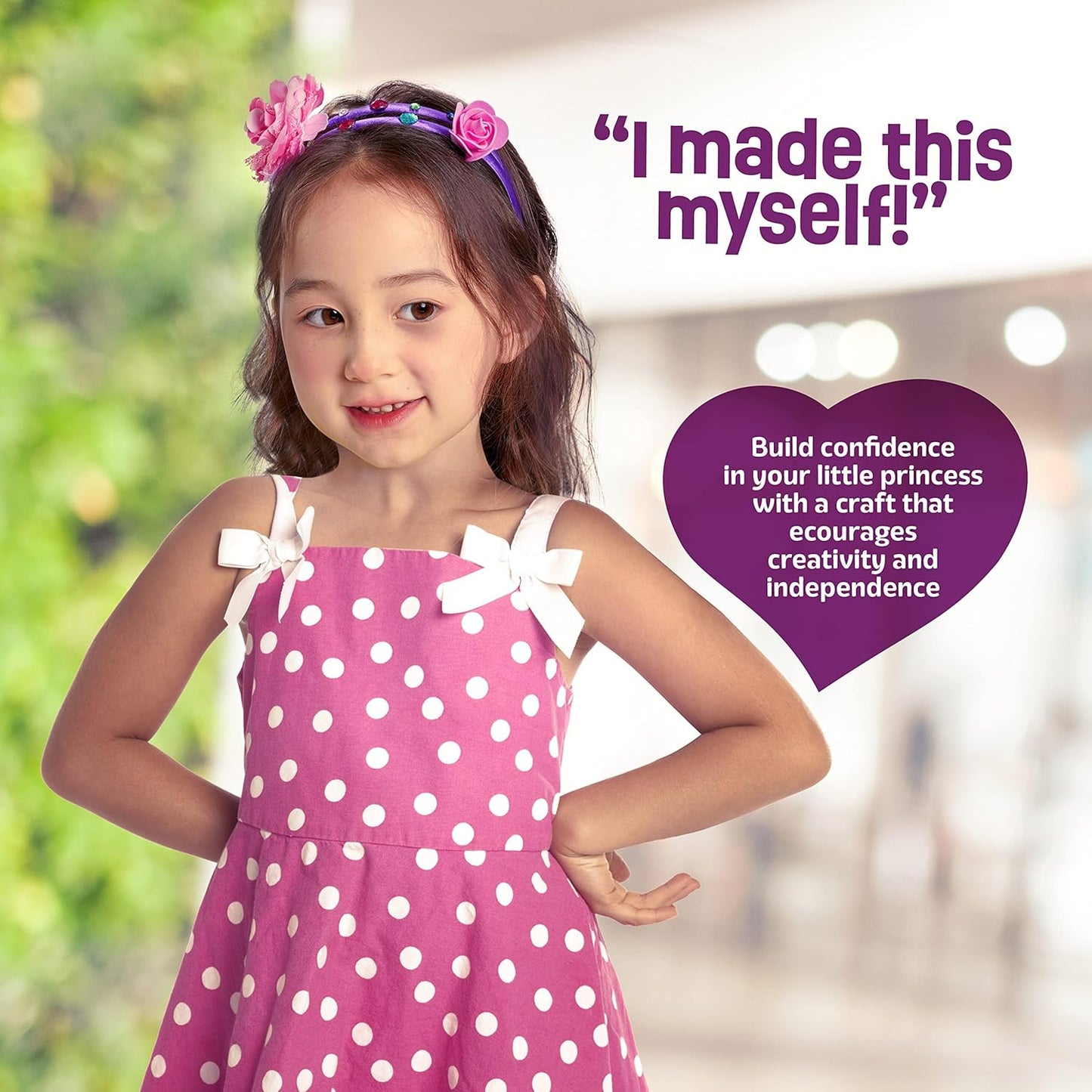 Pretty Me Headband Making Kit for Girls - Arts & Crafts Easter Gift - Make Your Own Fashion Headbands for Kids - DIY Hair Accessories - Gift for Ages 5-12 Year Old Girl - Little Kids Art & Craft Gifts