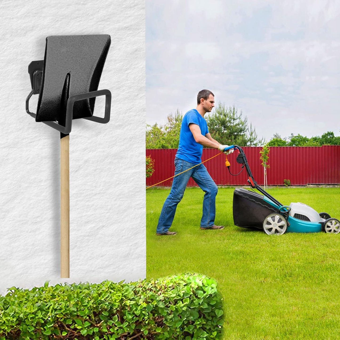 Metal Garden Hose Holder - Heavy Duty Hose Hanger Wall Mounted Water Hose Holder for Outside Yard, Sturdy Hose Reel Hose Hooks for Water Hose, Extension Cords
