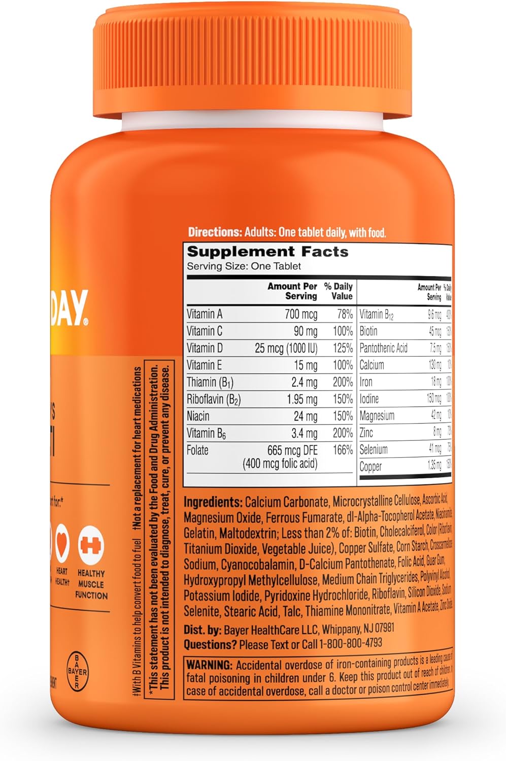 One A Day Multivitamin for Women- Daily Vitamins for Woman with Biotin, Calcium, Folic Acid, Iron & Zinc, Complete Women’s Vitamins, 200 Ct (Packaging May Vary)