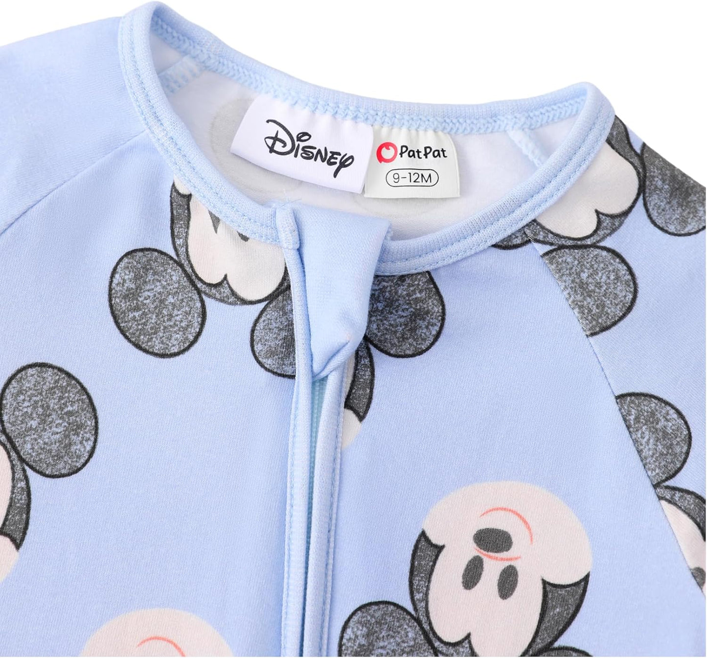 Disney Princess Ariel Belle Moana Mickey Minnie Baby Organic Cotton Footie Zipper Pajamas Newborn Infant Romper