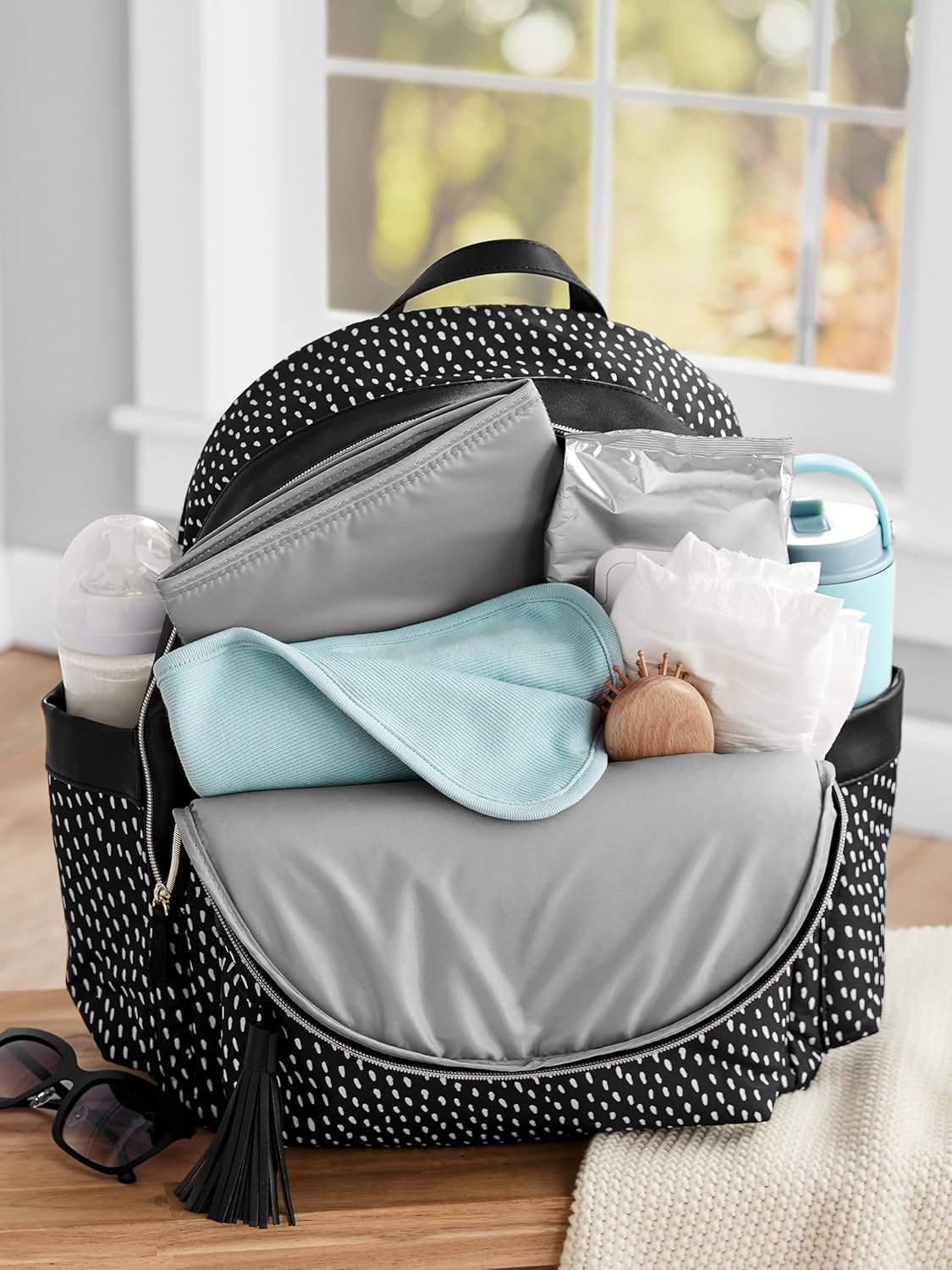 Simple Joys by Carter's Spot On Polka Dot Diaper Backpack, One Size