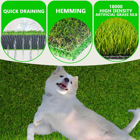 Reusable Dog Loo System with Artificial Grass Turf&Pee Pads&Tray, for Puppy Potty Training is Portable&Easy to Clean,35x23in Large Dog Litter Box Toilet for Indoor/Outdoor use(Large)