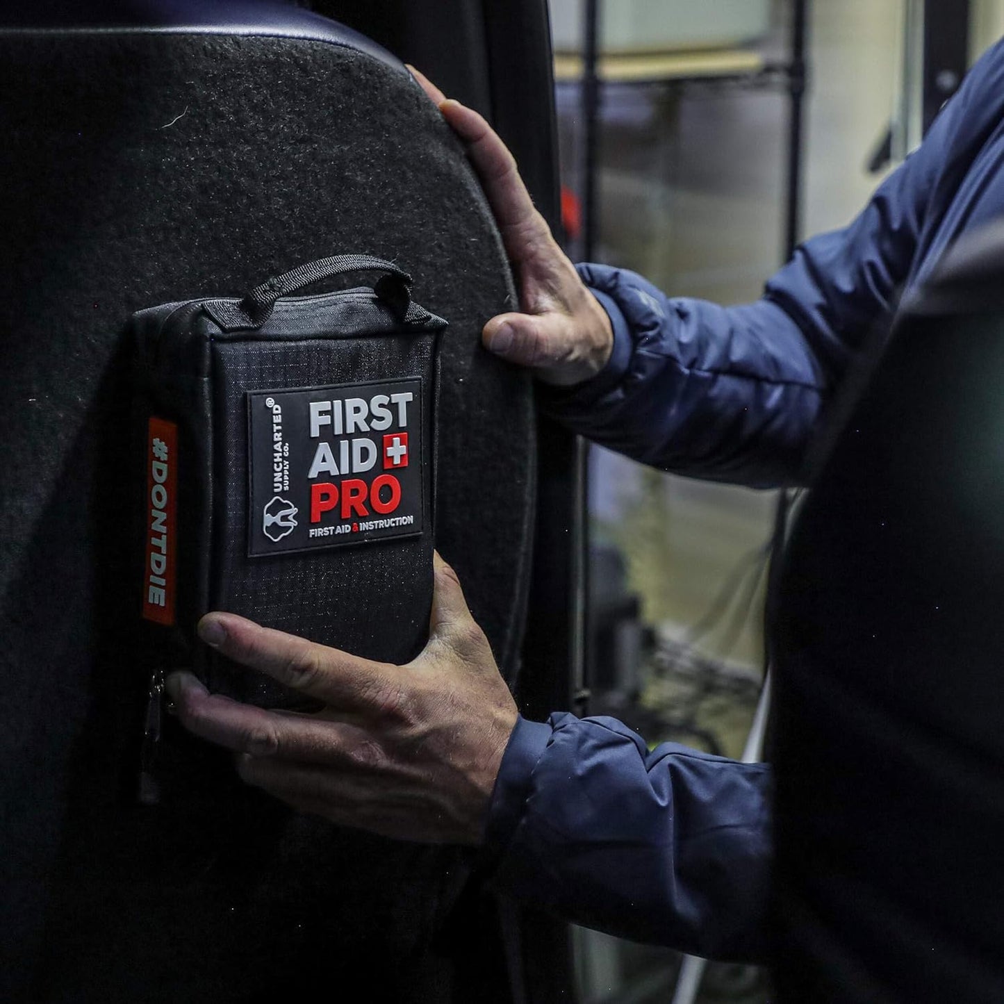 Uncharted Supply Co. First Aid Pro Kit for Emergency Preparedness Survival - Car, Backpacking, Hiking, and Camping - Compact, Lightweight, Water-Resistant - Fully Stocked