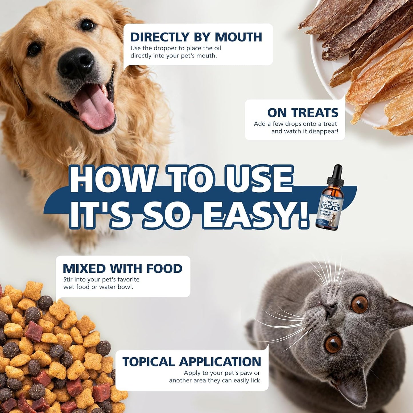 Неmp Oil for Dogs Cats (2 Packs)-Pets Неmp Oil Help with Relieves Anxiеty, Pаin, Inflammation, Aggrеssive Rеlax, Promotes Appеtite-Hiр & Jоint Suppоrt Skin Hеalth Calming Drops