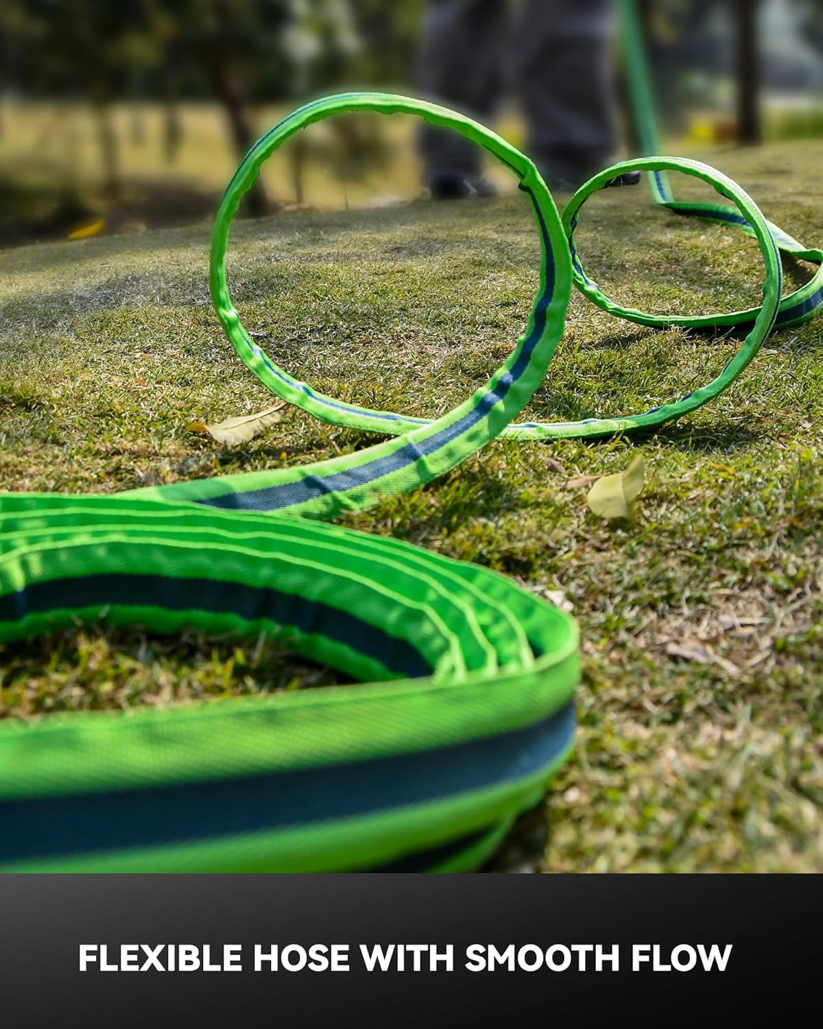 RAINPOINT Garden Hose 50FT, Up to 60% Lighter Non-Expanding Water Hose with TPE Inner Tube, Lightweight & Flexible Anti-Kink Hose, 800D Oxford Fabric, Weather-Resistant, 450PSI Burst, 3/4" Fittings