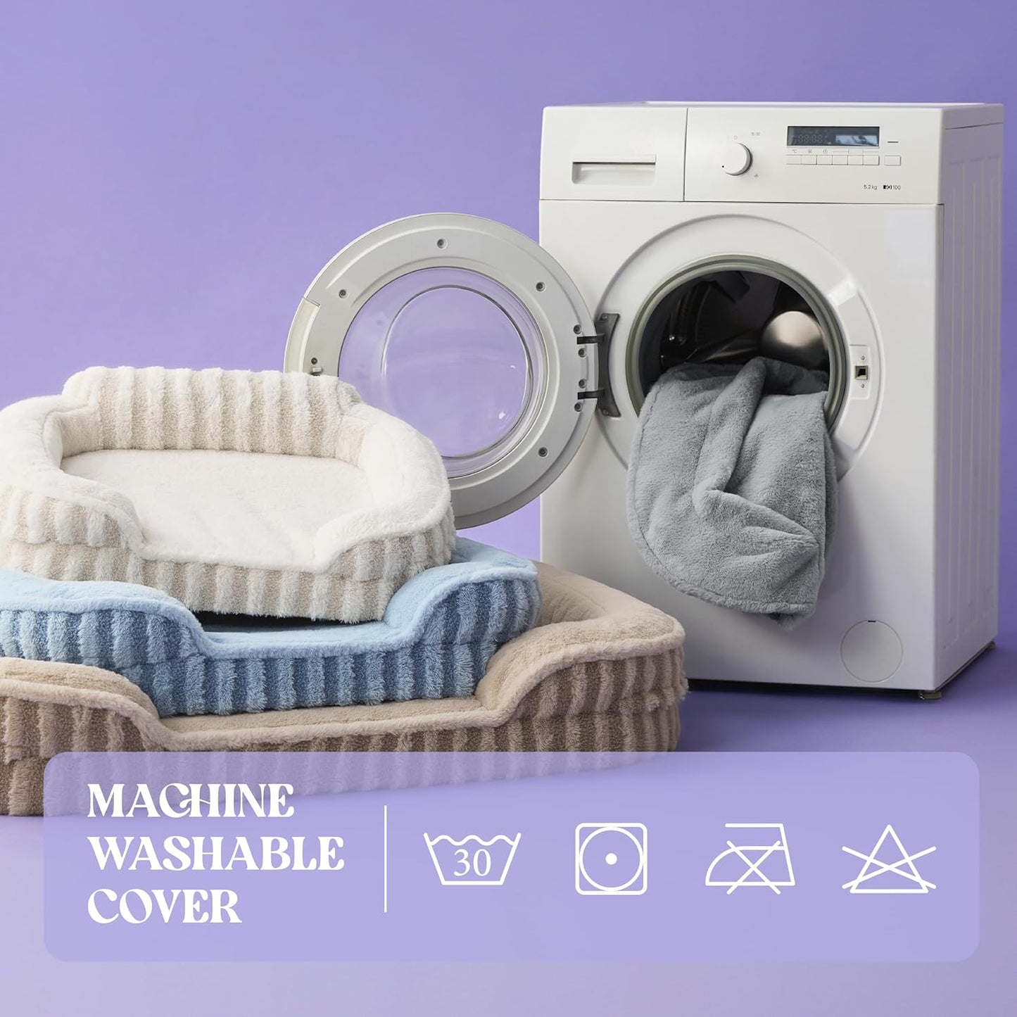 LE SURE Cute Dog Bed Medium Size Dog, Orthopedic Waterproof Medium Pet Beds with Sides, High Back Non-Slip Bottom and Egg-Crate Foam Pet Couch Sofa with Washable Removable Cover, Hazel