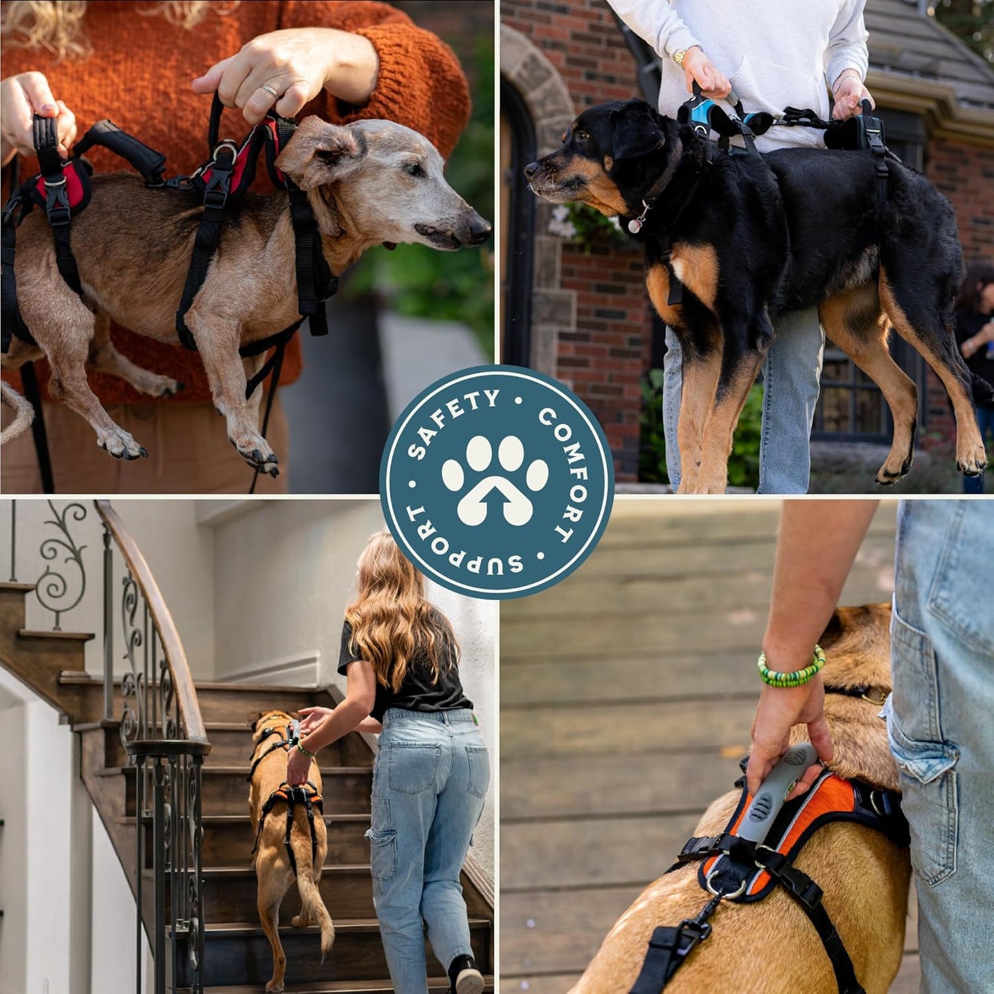 Help 'Em Up® - Dog Lift Harness│ Adjustable Lifting Harness for Dogs │ Full Body Support, Rear Leg Support (Conventional, XL)