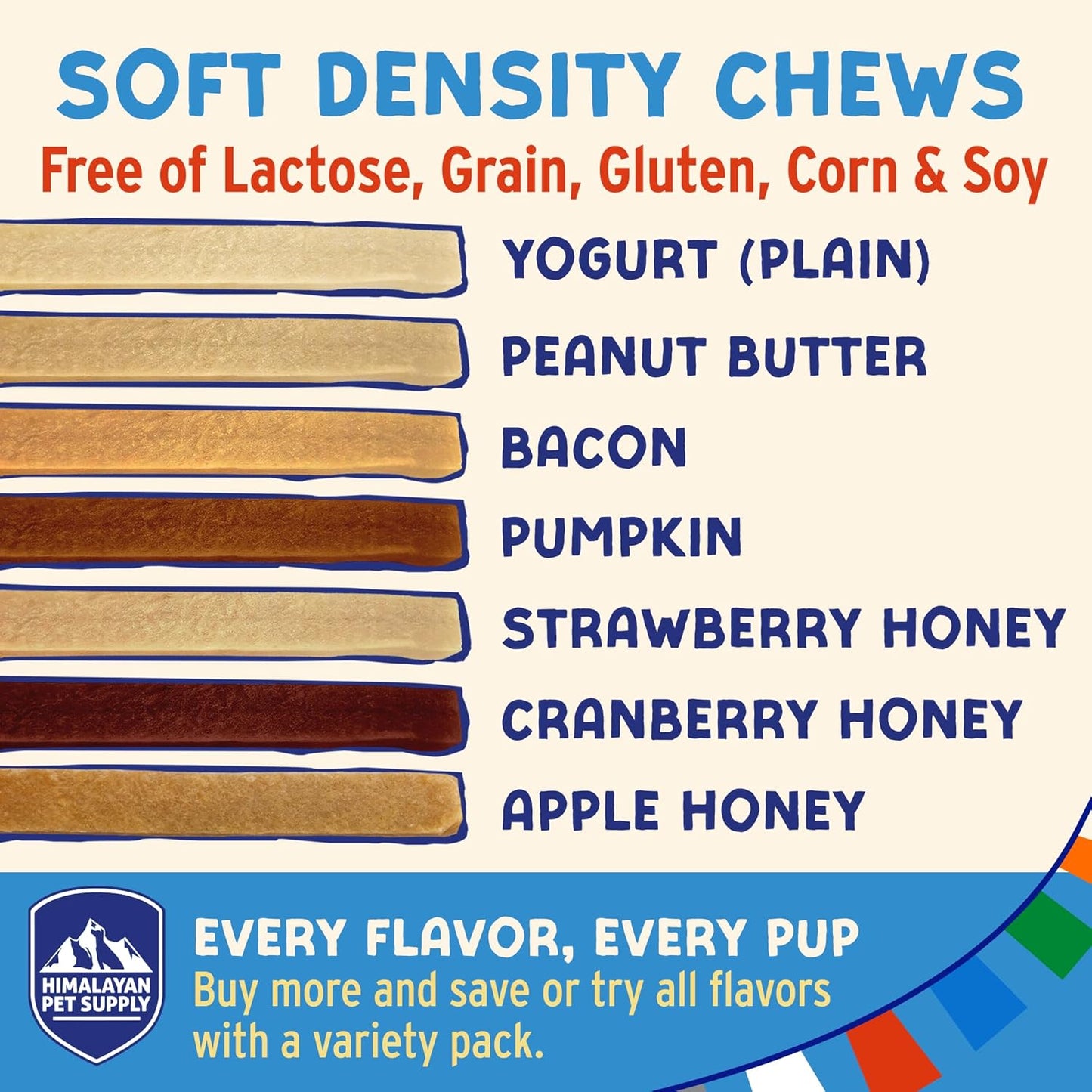 Himalayan Dog Chew Cranberry Honey Yogurt Sticks for Dogs | Protein-Rich Treats with Prebiotics & Probiotics | Lactose-Free, Grain-Free, Gluten-Free | Healthy Yogurt Chews for All Breeds | 5 Count