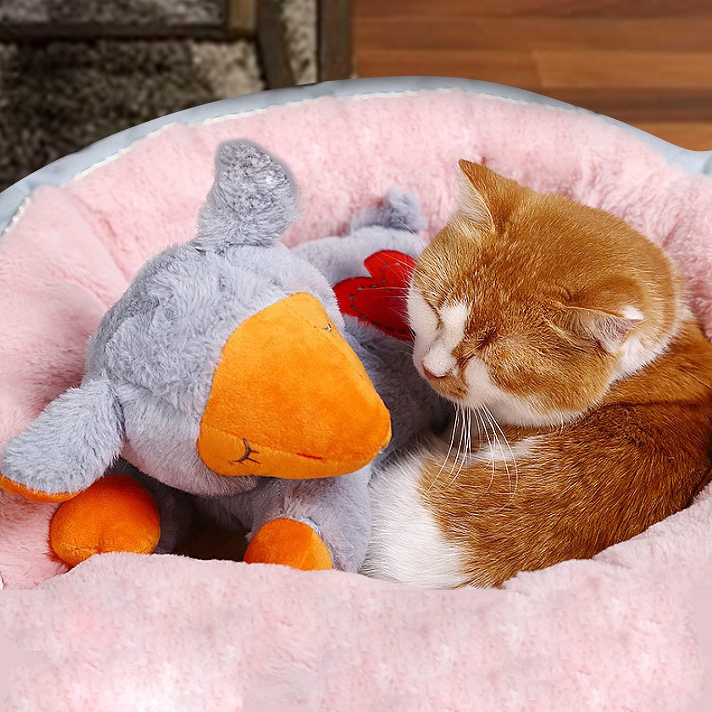 ALL FOR PAWS Heartbeat Replacement Soother Heartbeat Simulator for Puppy Sleep Aid Calming Plush Toys