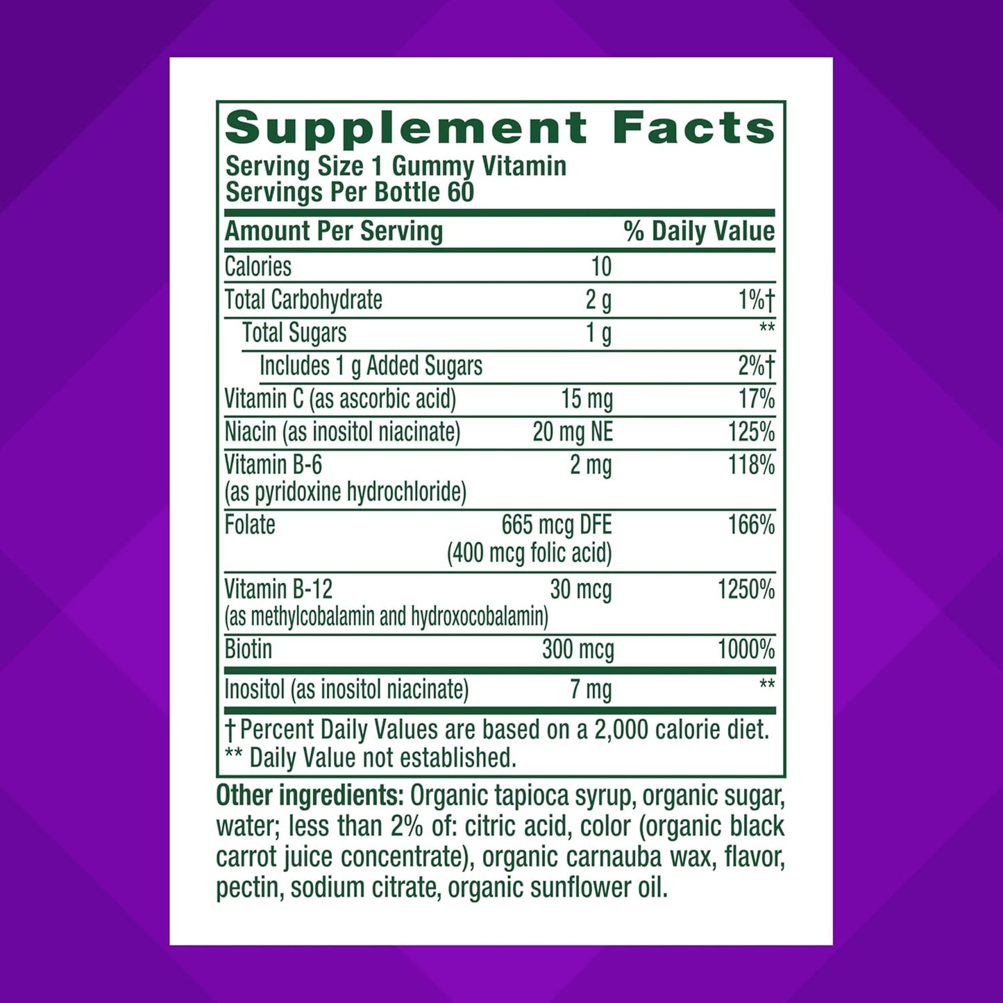 vitafusion B-Complex Gummy Dietary Supplements, with 5 B Vitamins to Support Cellular Energy Production (1), Plus Vitamin C, Strawberry Flavor, 60 Count