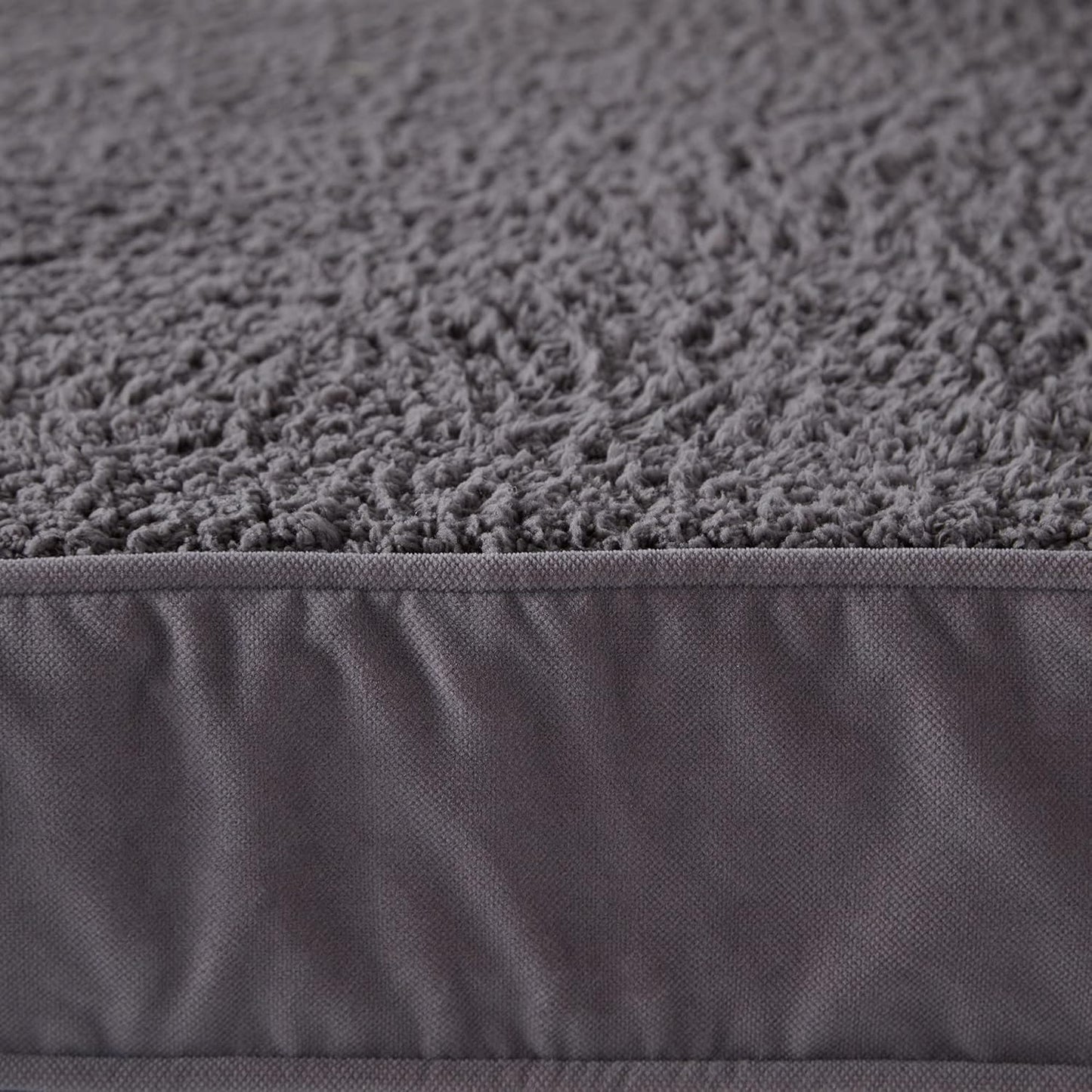 South Pine Porch Ollie Orthopedic Reversible Rectangle Microfiber and Sherpa Foam Dog Bed with Removable, Machine-Washable Cover, Gray, Large (48 in. x 36 in.)
