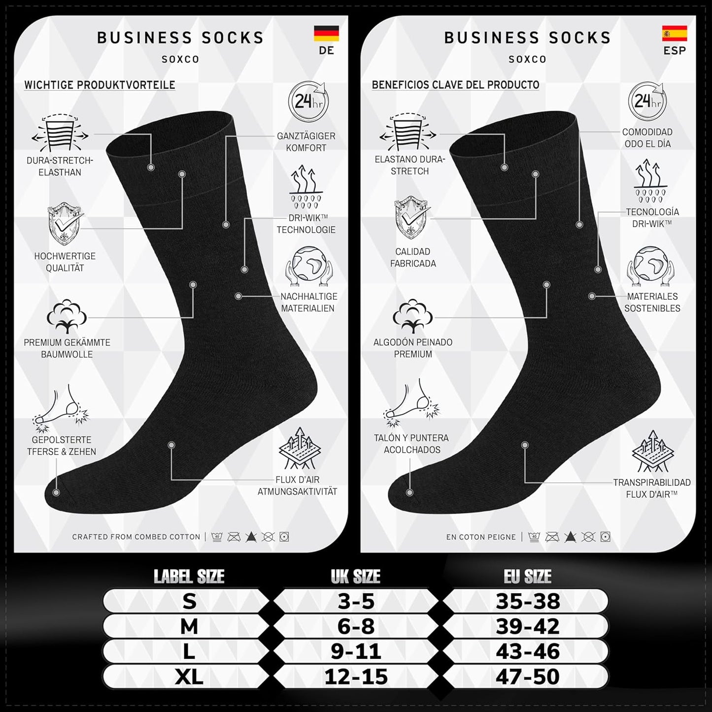 Men's Crew Socks, Pack of 12 Pairs
