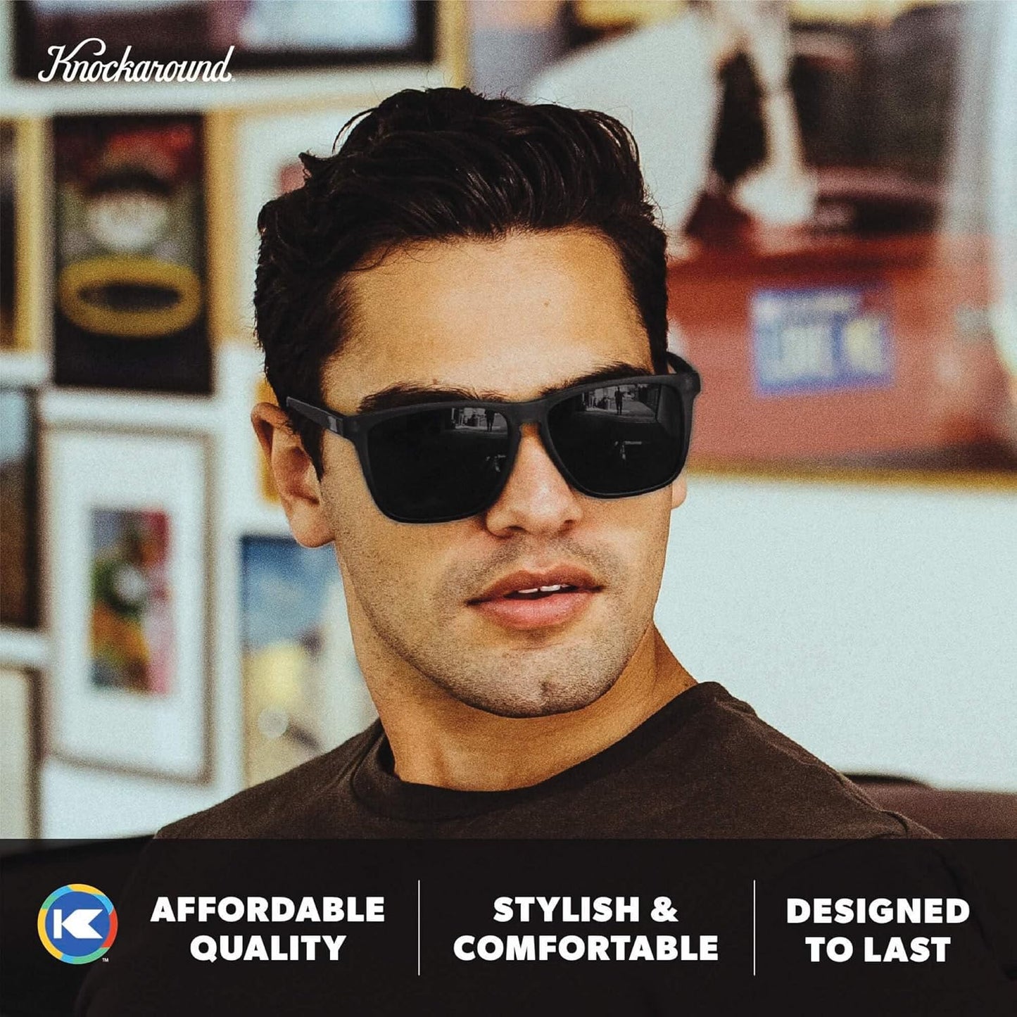 Knockaround Fast Lanes Polarized Lightweight Sunglasses for Men & Women - UV400 Protection