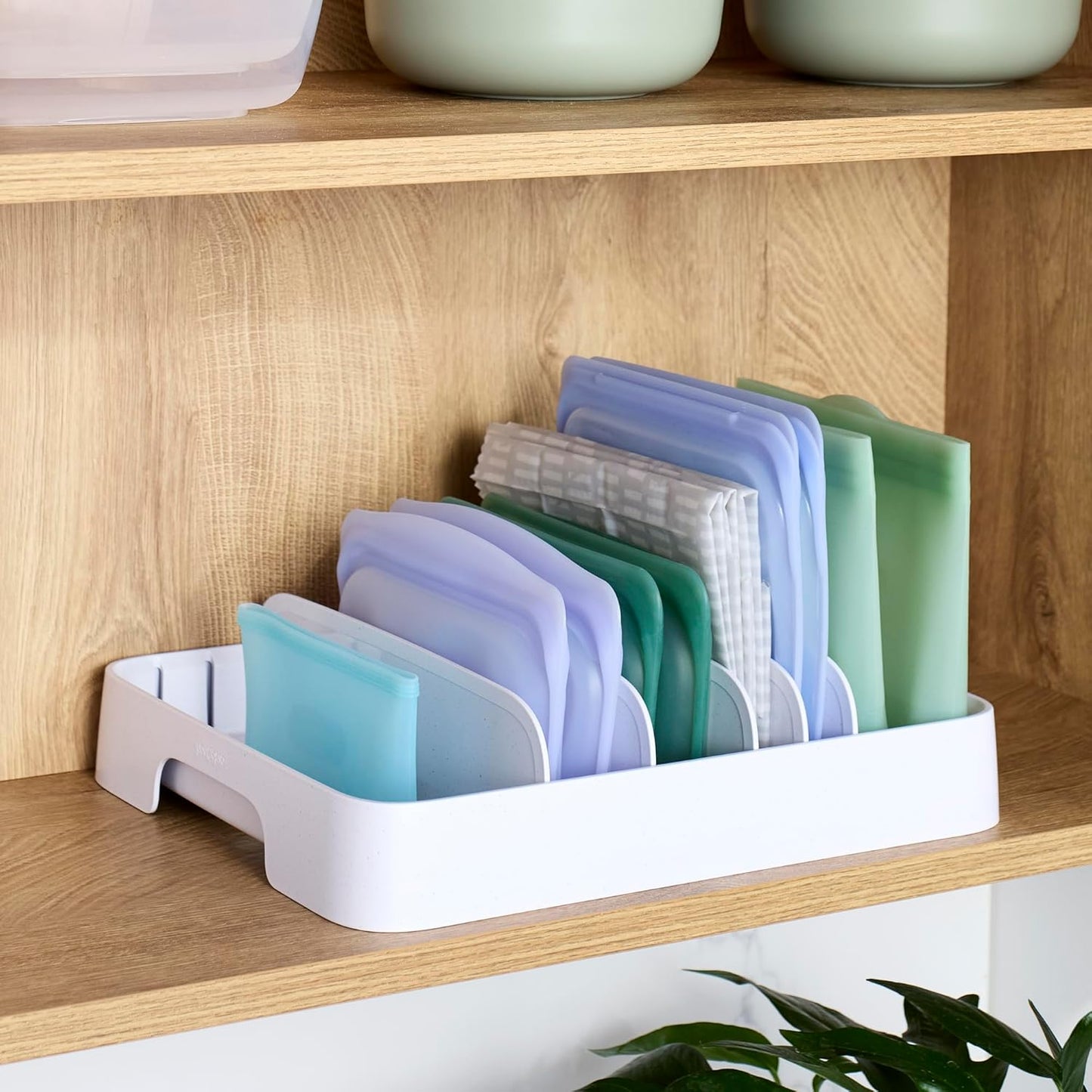 YouCopia StoraLid Adjustable Food Container Lid Organizer for Kitchen Cabinet Storage, Large 24 Lids, Premium Edition