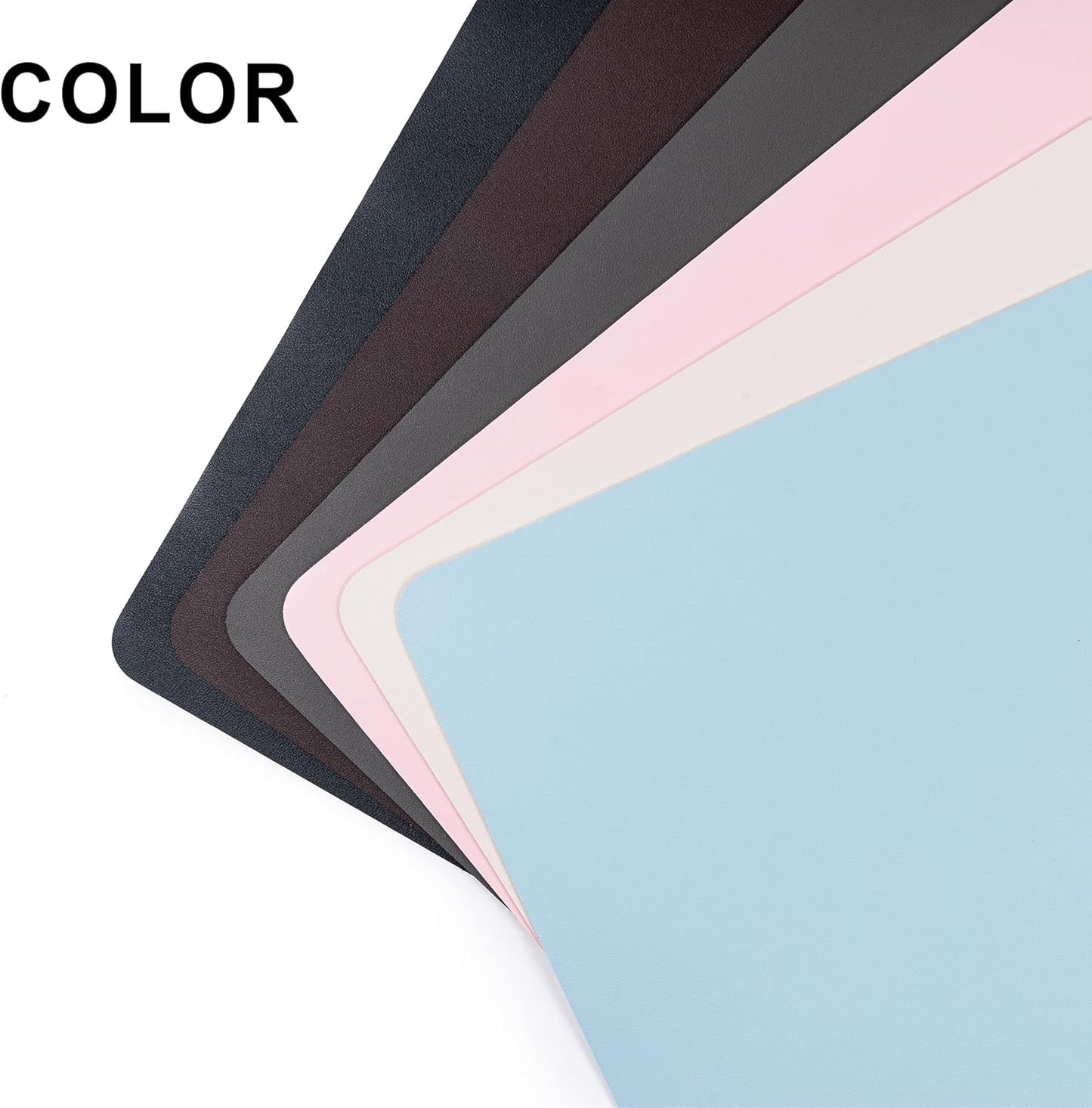 Leather Desk Pad Protector,Non-Slip Desk Pad,on-Slip PU Leather Large Mouse Pad,Easy Clean Desk Protecor Mat,Writing Pad for Office Work/Home/Decor(Black, 23.6" x 13.7")