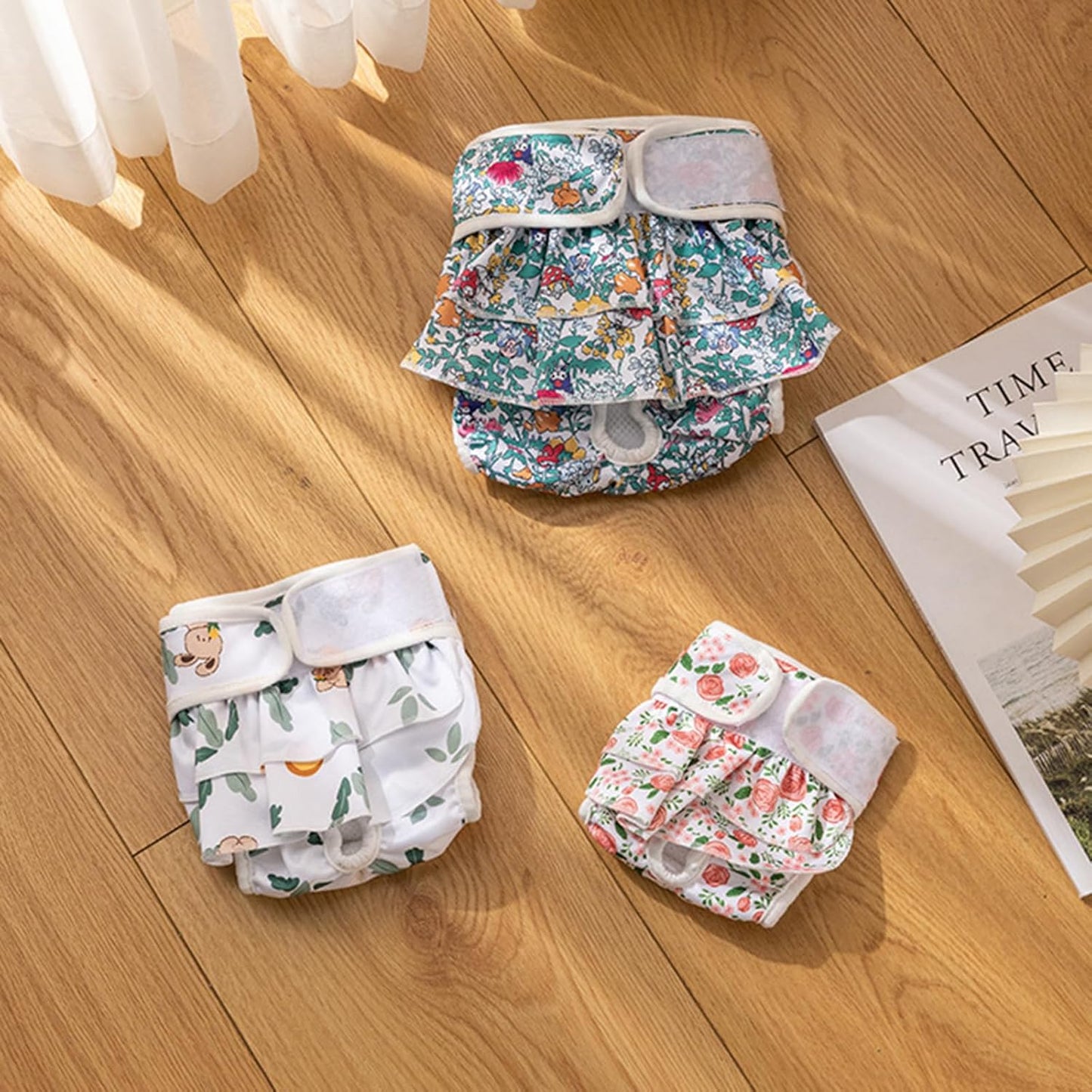 Dog Physiological Pants Girls Dog Diapers Washable Multi-Type for Girls Dogs Comfortable Reusable Girls Dog Belly Wraps