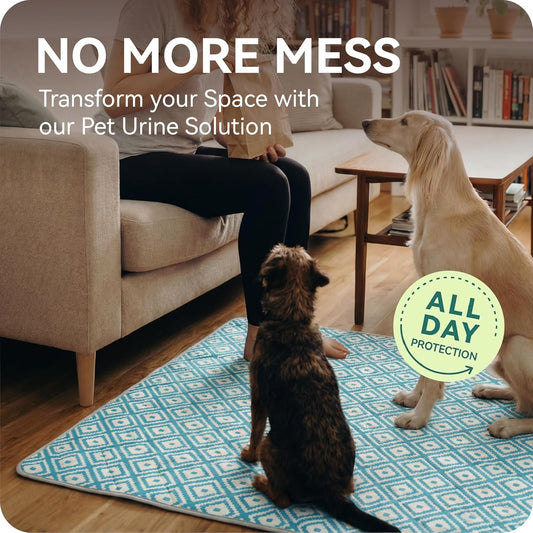 Washable Pee Pads for Dogs - 2 Pack Extra Thick Reusable Puppy Pads with Super Absorbency, Waterproof & Non-Slip Dog Pee Pads for Potty Training , Whelping , Playpen , Crate , Prevents Leakage 24"x36"