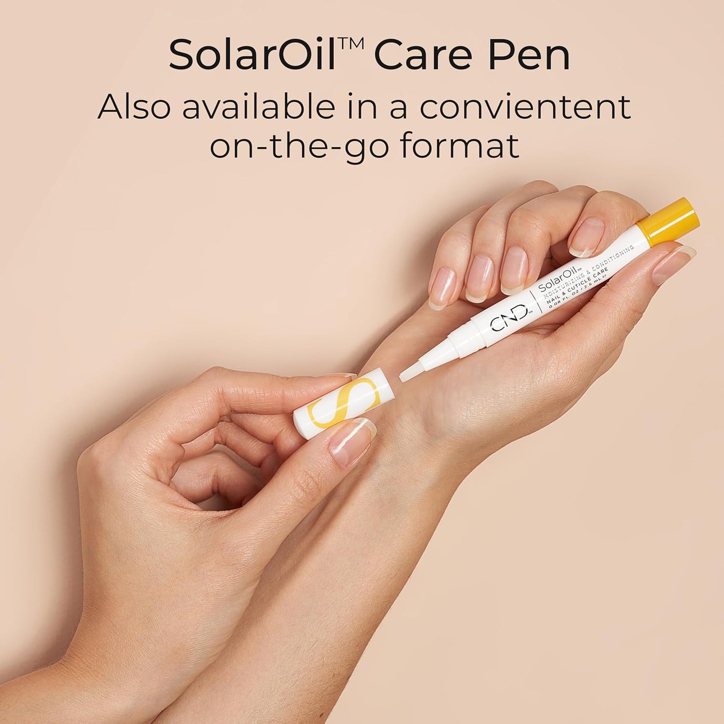 CND SolarOil Cuticle Oil, Natural Blend Of Jojoba, Vitamin E, Rice Bran and Sweet Almond Oils, Moisturizes and Conditions Skin, 0.25 fl oz