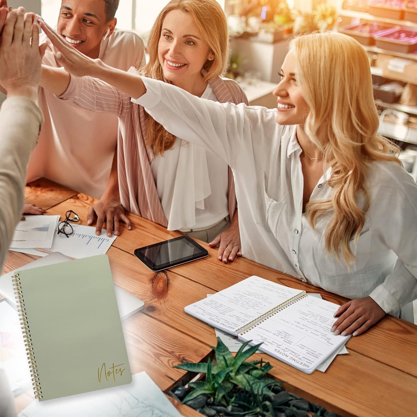ZICOTO Beautiful Meeting Notebook For Work Organization - Easily Take Notes And Keep Agendas on Track - The Perfect Office Planner Supplies for Women & Men to Professionally Manage Business Projects