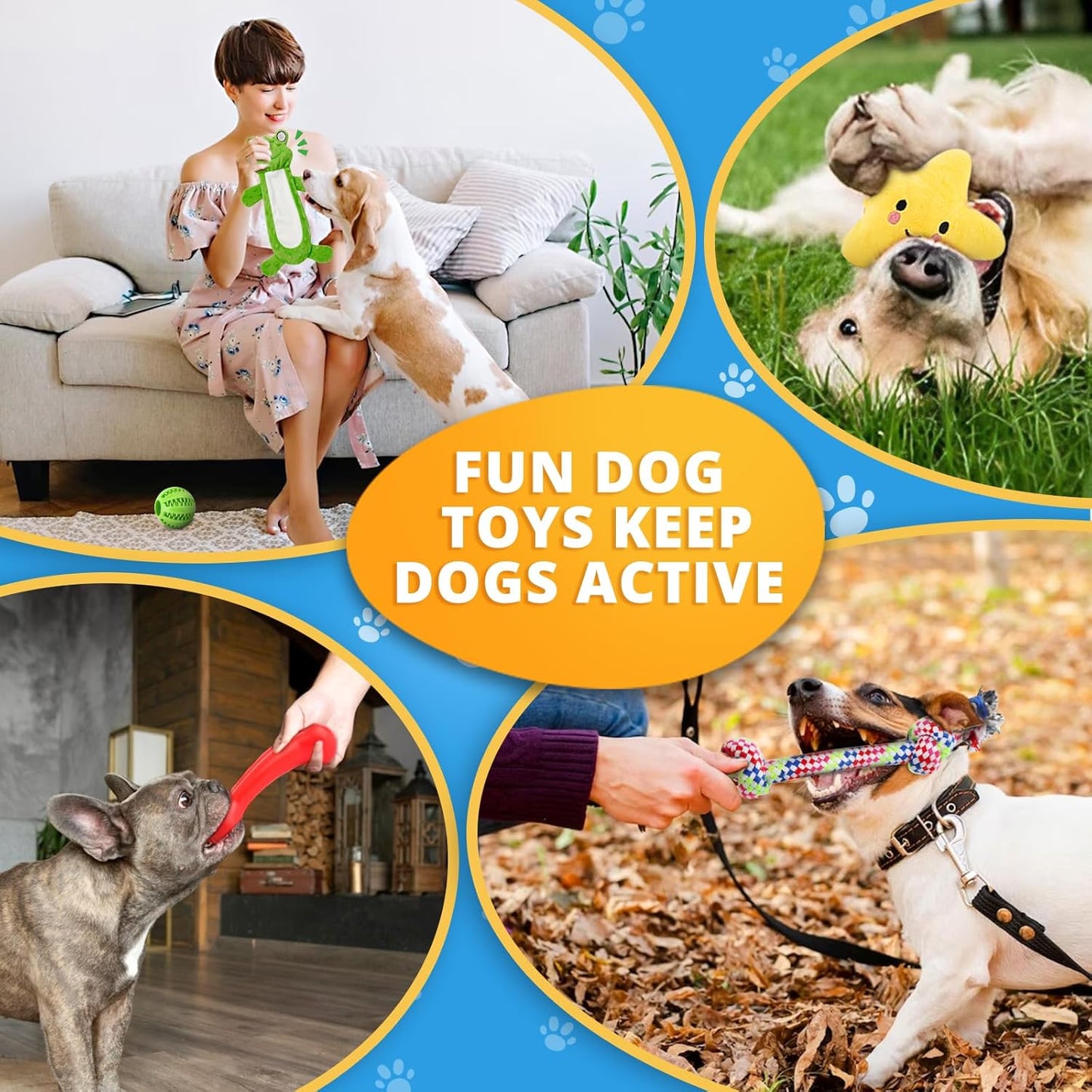8 Pack Puppy Toys for Small Dogs, Luxury Dog Chew Toys with Squeaky Plush Toys, Rope Toys and Ball, Teething Toys for Puppy Supplies