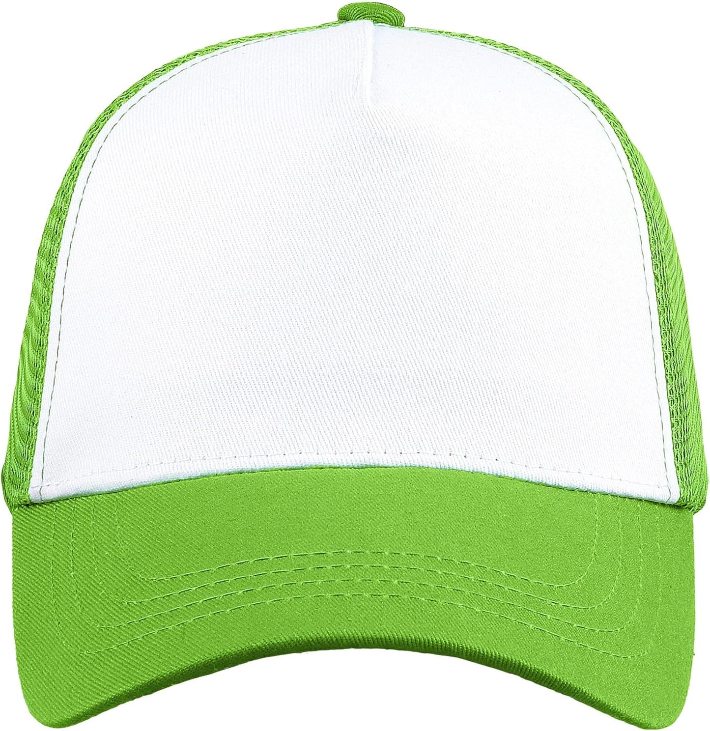 Falari 5-Panel Mesh Baseball Cap, Trucker Hat, Structured Plain Design, Cotton, Adjustable Size