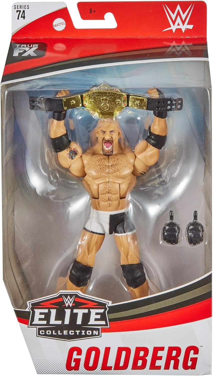 WWE Goldberg Elite Series #74 Deluxe Action Figure with Realistic Facial Detailing, Iconic Ring Gear & Accessories