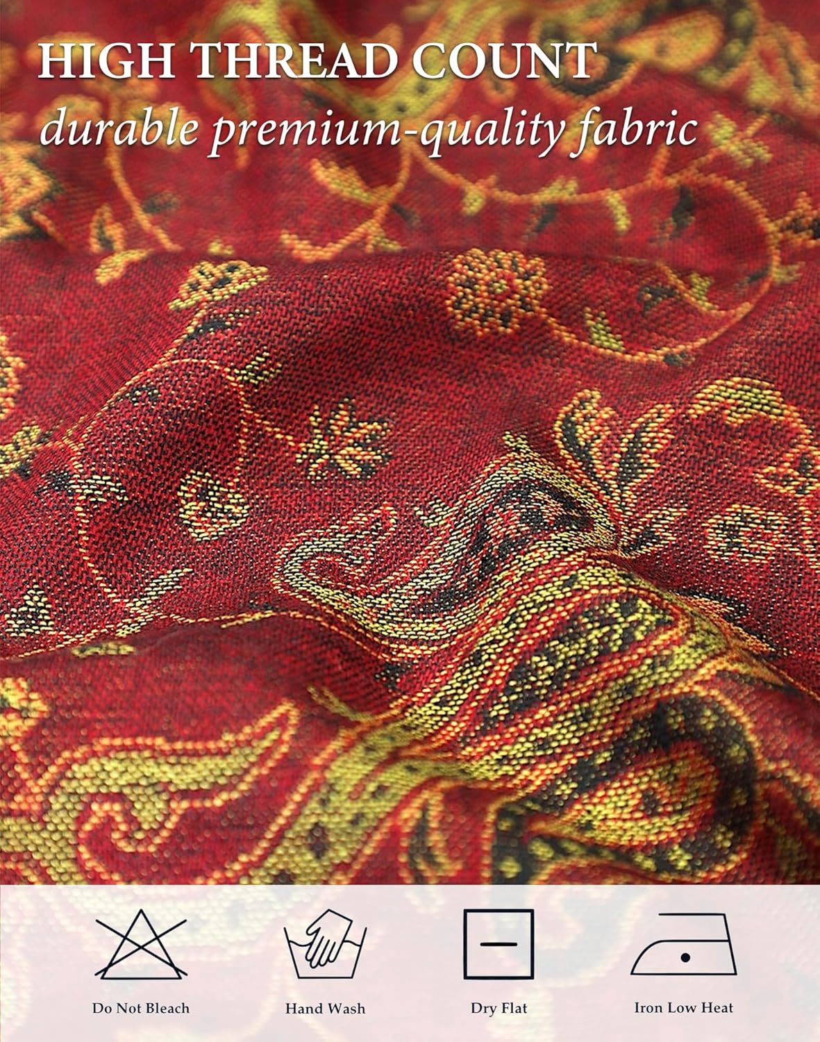 Achillea Reversible Paisley Pashmina Rave Scarf – Exotic Indian Shawls and Wraps for Evening Dresses, Festivals, All Seasons