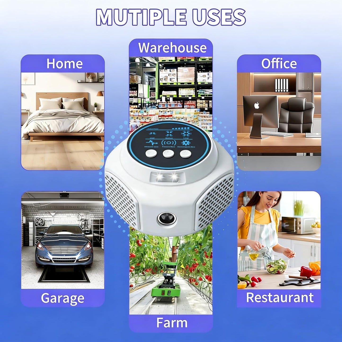 Ultrasonic Pest Repellent Plug in Indoor Mouse Traps for Home, Mouse Repellent Ultrasonic Device Rodent Repeller Ultrasonic Plug in Pest Control for Rat Mice Spider Squirrel Roach for Attic (1, White)