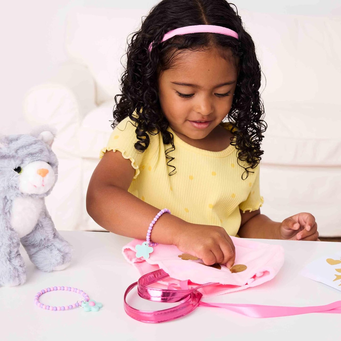 Creativity for Kids Cuddly Kitten Kit | Adopt, Accessorize & Decorate a Plush Pet | Toddler Purse & BFF Jewelry Gift for Girls | Encourages Imaginative Play & Fine Motor Skills (Ages 4+)