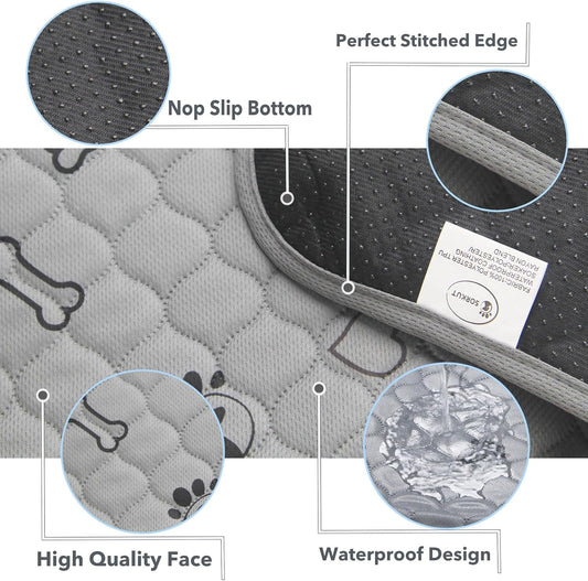 3 Pack 18x24 Reusable Puppy Pads Super Absorbent Washable Pee Pads for Dogs Leakproof Training Mats Waterproof Pet Training Pads for Puppy Playpen, Crate, Whelping Box, Potty Training