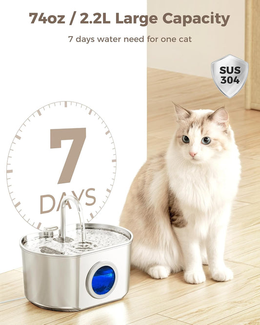 Cat Fountain Replacement Water Pump for 74oz/2.2L Pet Water Fountain Dog Water Dispenser